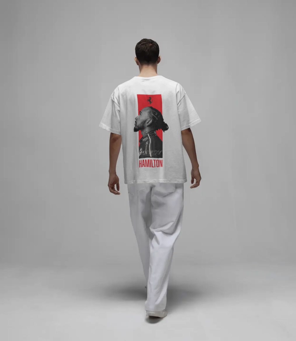 F1 Lewis Hamilton unisex Tshirt white