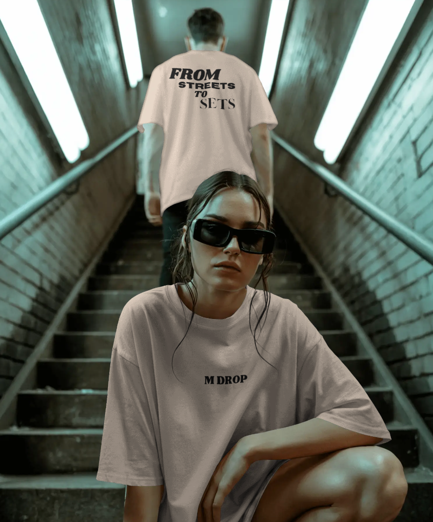 Mdrop unisex oversized Gym Tshirt